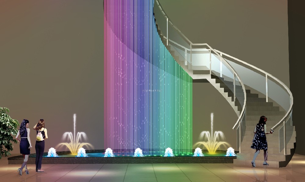 深圳广州数字水帘--室内水景